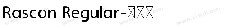 Rascon Regular字体转换
